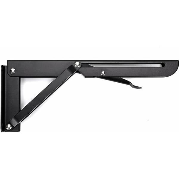 Metal Stand White? Foldable Wall Bracket 2 pcs Max Weight approx. 60 kg (excl. shelves and screws)