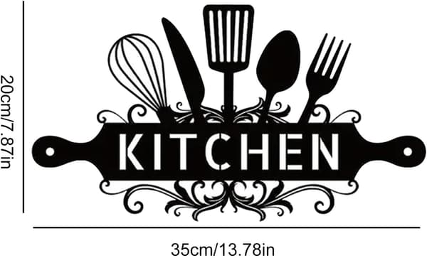 Rustic Metal Wall Decor - Decorative Kitchen Plates, Sculptures, and Hanging Wall Sign