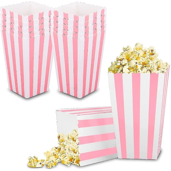 12 st Popcorn Lådor Box Popcorn Godis Behållare För Jul Födelsedagsfest