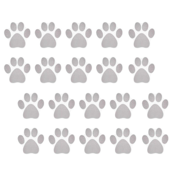 20 st Hundfotavtryck Dekaler Tecknade Badkarsdekaler Halkskydd Självhäftande Badkarspads (grå) Grå 20 st 9X8.5cm