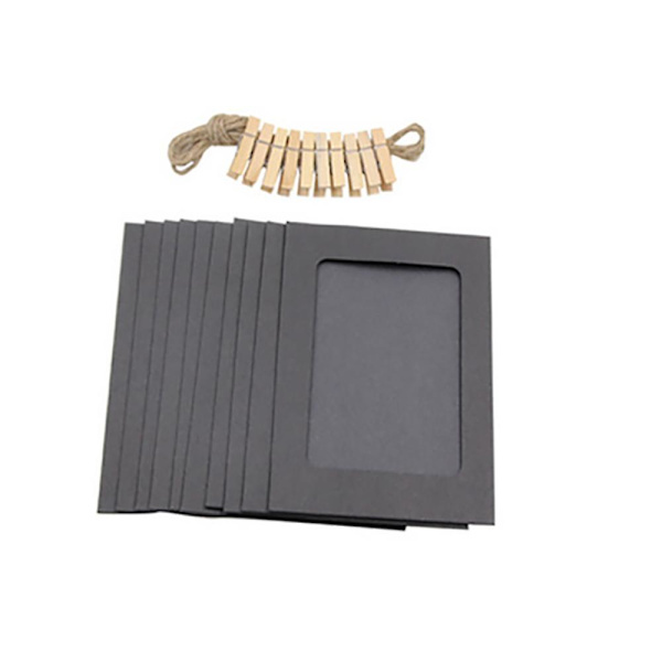 3 Tommer DIY Fotovægophæng Papirramme Sort Ziplock Pose Organizer Madopbevaringsbeholdere Frugt B