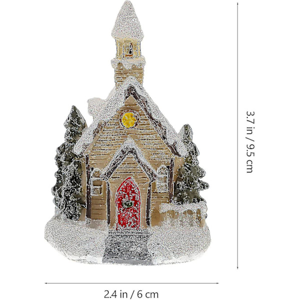 Julelys Hus Julebelyst Minihus Lysende Julehus Miniature Julehus Julelys Miniature 2stk)