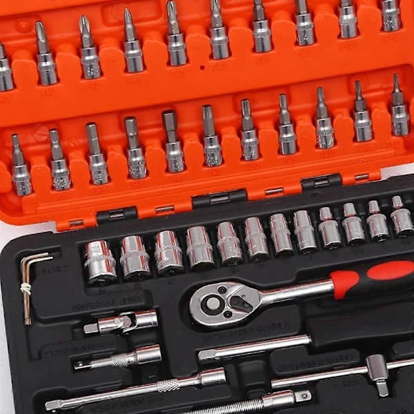 45-piece Hex Socket Wrench Set, Hex Key Set, Ratchet Wrench Set