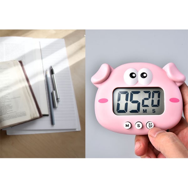 2-pack magnetisk timer, mekanisk kökstimer, elektrisk timer, magnetisk kökstimer, matlagningstimer, tecknad kökstimer