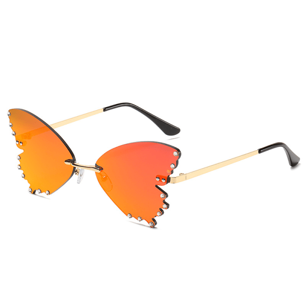 2PCS Lightweight Butterfly Protection Sunglasses, with Imitation, Fashion Sealess Sunglasses Women's Sunglasses