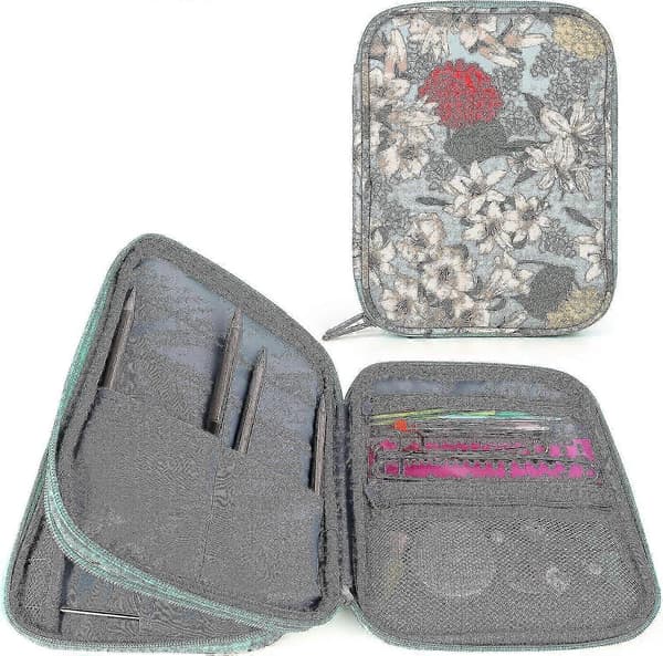 Circular Needle Case, Crochet Hook Holder, Zippered Storage Bag for Circular Needles, Double Pointed Needles, Single Pointed Needles, Crochet Hook Case_tfrf