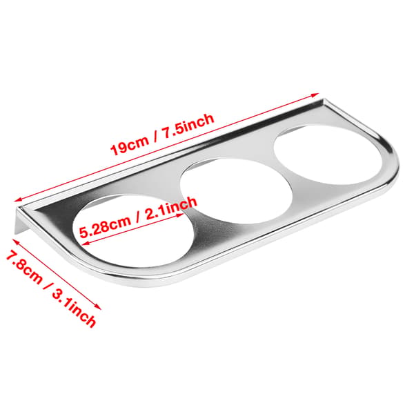 Chrome 52mm 2 inch Universal Multi-Hole Gauge Pillar Mount Pod Holder Bracket Silver-FM-