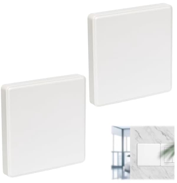 Blind cover for wall socket - 2 pieces - 8.6 x 8.6 cm - Square cover for unused sockets