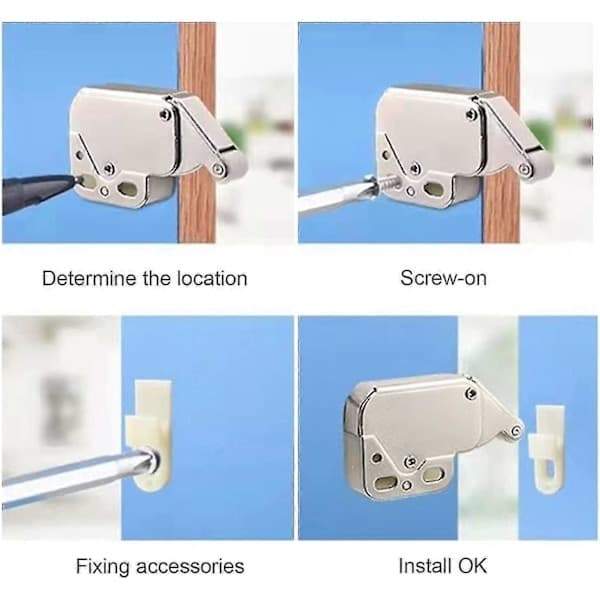 Spring Fittings for Mini Doors, 6 Pcs Mini Fittings with Automatic Spring, Spring Fittings, Spring Latch Mini Latch