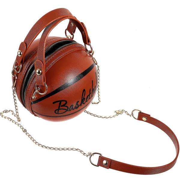 1 stk Stilig Basketballformet Kjedeveske Lommeveske Skulderveske Trendy Veske Brun 17x17x17cm Brown 17x17x17cm