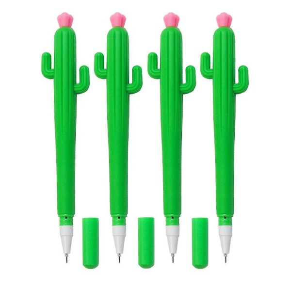 Cactus Black Ink Pens, 20st Set, söta Journaling Fun Bulk Gel Pennor För Barn Kontor Skolmaterial slumpmässig färg