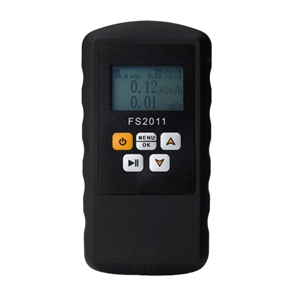 Strålingsdetektor Håndholdt bærbar tæller Doseringsalarmenhed Dosimeter Monitor Multifunktion Di Black