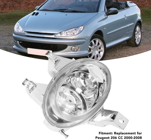 LED-tåkelys foran egnet for 206 2000-2008 frontfanger tilbehør kjørelys frontfanger tåkelys høyre 6205T2