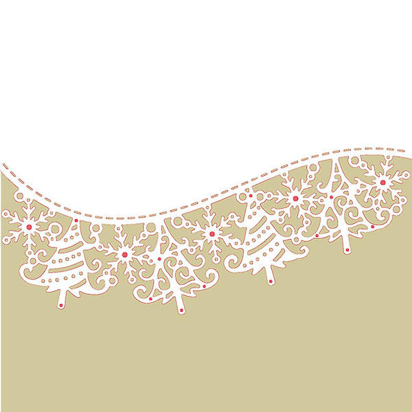 Julklappssnöre Metallstansmall för DIY Scrapbooking Album Papperskort Stansform Prägling Ornament