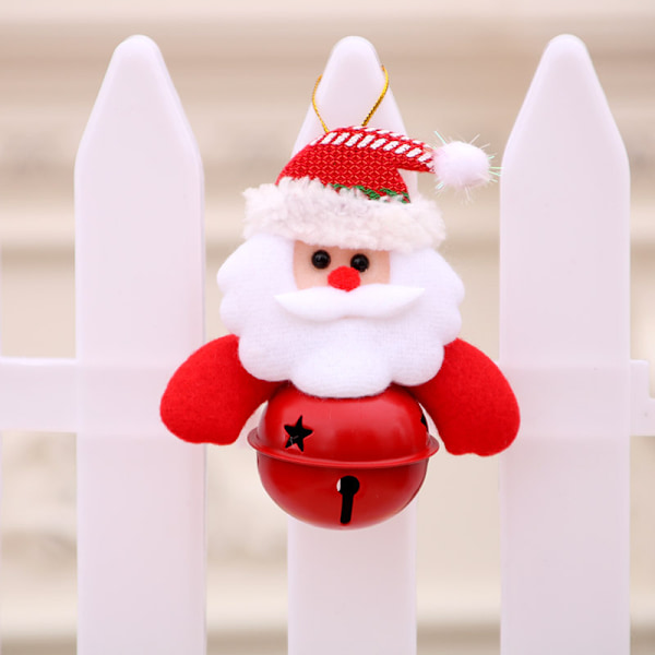 Plush Juletrær Hengende med Klokker Ornamenter, Dør, Julepynt, Juletrær Pynt (4 STK)
