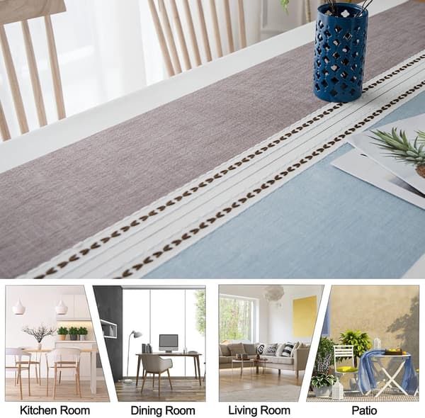 Rektangulær dug i bomuld og hør Jacquard støvtæt dug