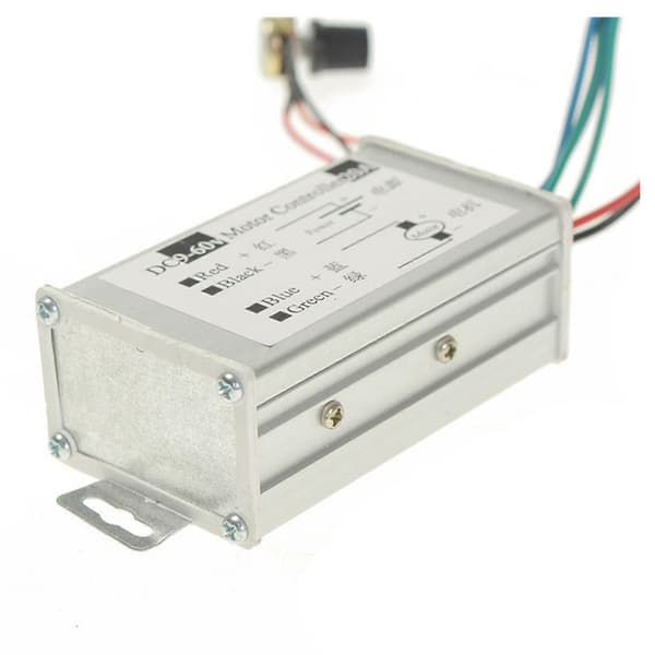4X DC 9V 12V 24V 48V 60V 20A Reversibel Motorhastighedsregulator Driver PWM Sølv Silver
