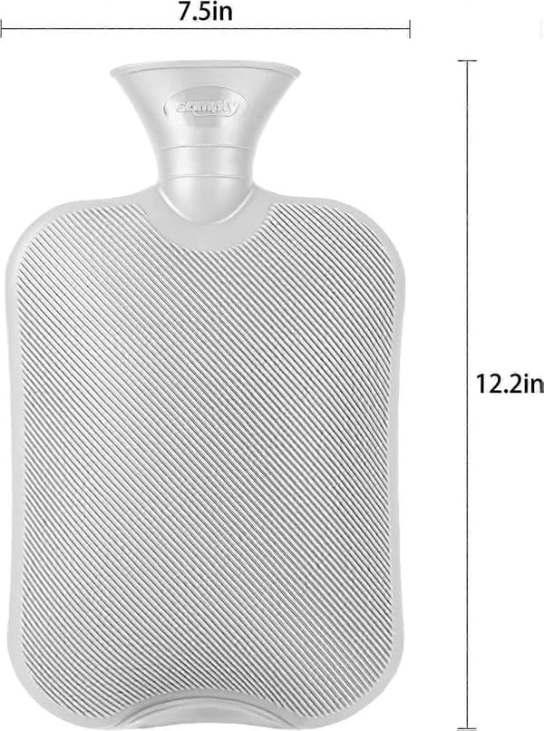 2 litran kuumavesipullo ylellisellä ja mukavalla tekoturkispäällisellä, sininen