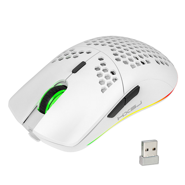 Wireless Gaming Mouse, Computer Mice USB Wireless Mouse with Honeycomb Shell, Ergonomic RGB Optical Gamer Mouse for Laptop PC Mac