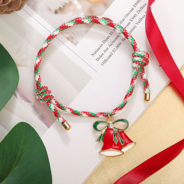 Semesterklocka Legering Tillbehör Julparty Armband Gåvor Dropp Hänge Armband Äkta Opal Smycken För Kvinnor (3pcsredgreen
