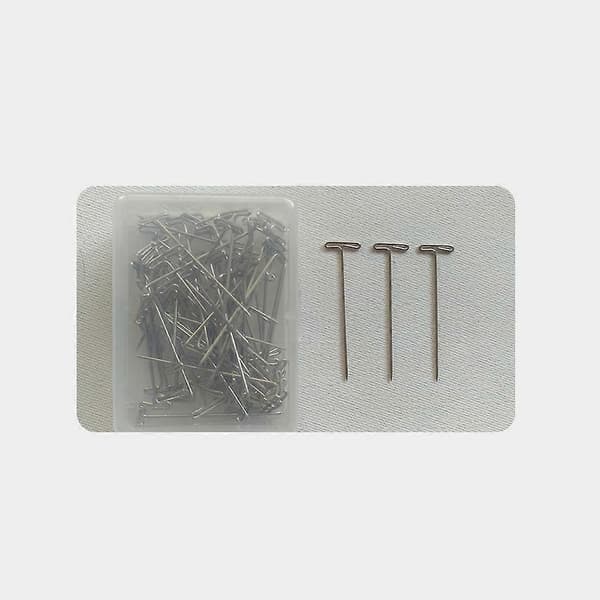 150 Pcs Steel T-Pins for Wigs for Blocking Knitting, Modeling and Crafts, 51mm & 38mm