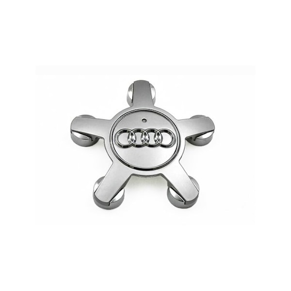 Set med 4 navkapslar 4F0601165N hjulmärke, för 135 mm navkapslar till Audi (Silver)
