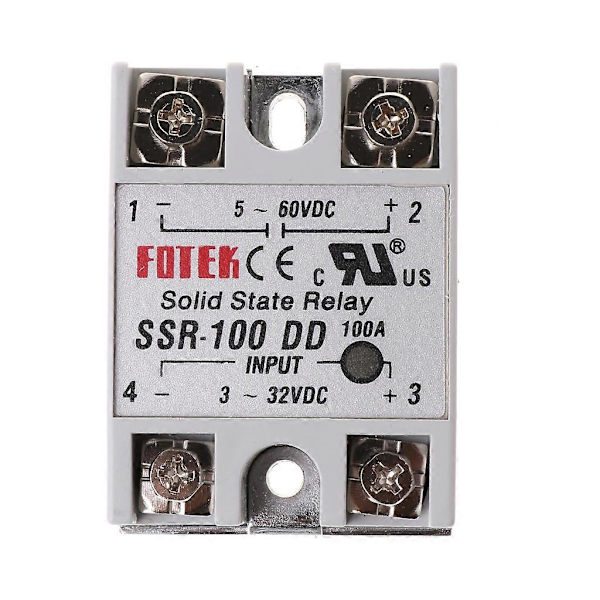 SSR-100 DD Solid State -relemoduuli 100A 3-32V DC-tulolle 5-60V DC-lähdölle