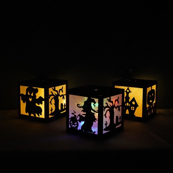 Halloween Dekoration LED Lys Soveværelse Halloween Belysning Dekoration Farve Lampe C