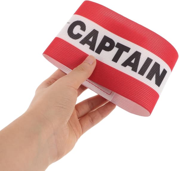 5 Pcs Elastic Captain Armbands for Football - Adjustable Unisex Striped Armbands
