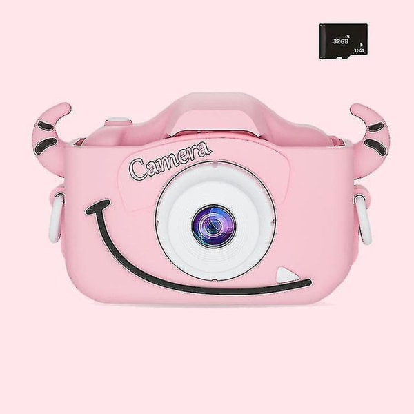 Digitalt kamera til børn Wifi Instant Print-kamera 1080p HD 32 GB SD-kort Selfie-kamera Pink