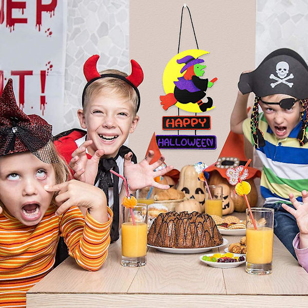 Halloween Hængende Skilt Trick or Treat Dekoration Fest Hjem Vægsdør Vindue Vedhæng A