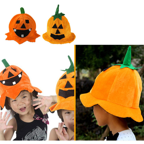 Halloween Græskarhat Voksen Børn Hexehat Halloween Temafest Kostume Cosplay Rekvisit Kvinder Mænd Børn Unisex Græskarhat Ornament Hexagon