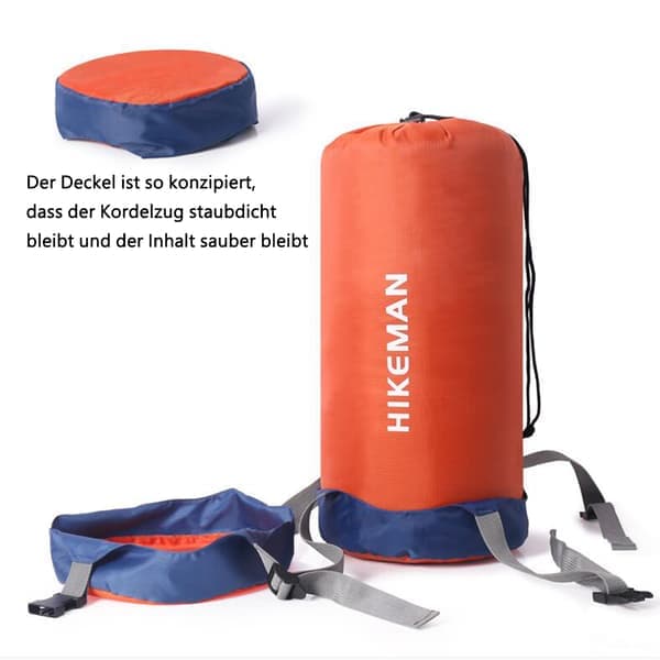 Kompressionspose - 40 % mere opbevaringsplads, vandtæt ultralet opbevaringspose til sovepose, camping og vandreture