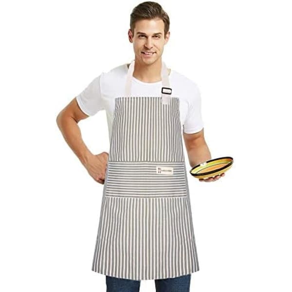 Aprons, 2-pack Women Aprons with Pockets Adjustable Chef Aprons for Kitchen, Cooking, Baking, Grilling, BBQ