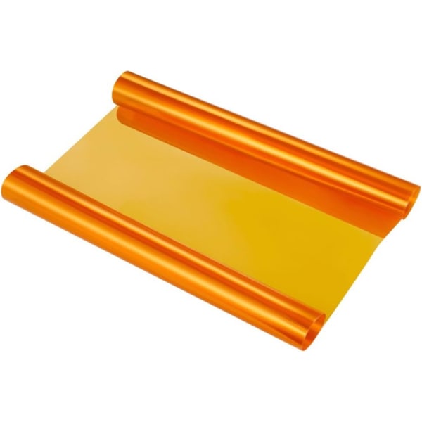 Transparent självhäftande film för bilmotorcykelstrålkastare, dekoration och skydd, 30 x 120 cm (orange)