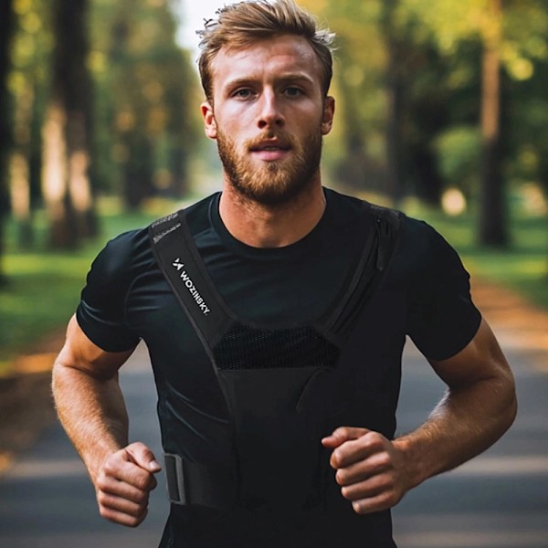 Running Vest with Reflective Details, Adjustable Fit and Storage