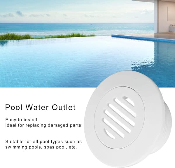Poolafløbsport, G2 udvendigt gevind poolafløbsbeslag, tilbehør til vandbehandlingsudstyr til pool