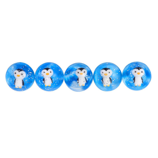 5 st havssköldpadda designad hoppboll i gummi Hoppboll för barn Rolig leksak Transparent kognitiva leksaker G Blue 4.5*4.5cm
