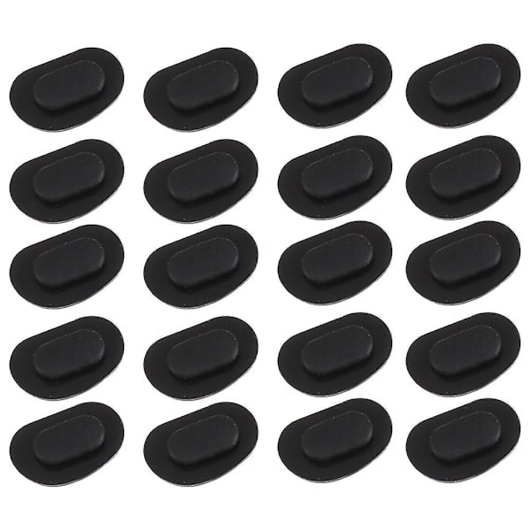 40 stk. Brilleglas Næsepuder Anti-slip Sorte Briller Næsepuder Pude Reparationskit Sort 1x1x0,8cm Black 1x1x0.8cm