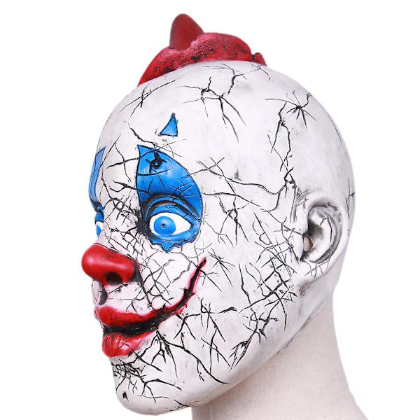 Halloween Sjov Klovnmaske Gyser Ond Djævelmaske Voksen Kostume Cosplay Rekvisitter
