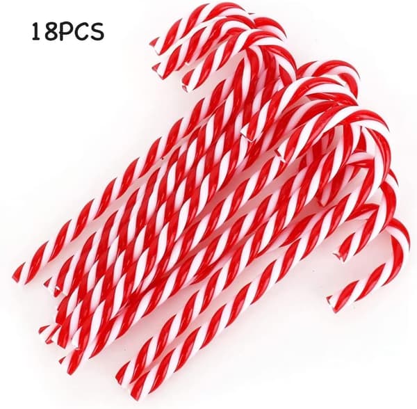 18 st (15 cm) Julgransgodis Käpp Pendants, Candy Canes Ch