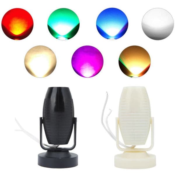 AC85-265V LED Scenelys Mini Spotlight 7 Farger Valgfritt