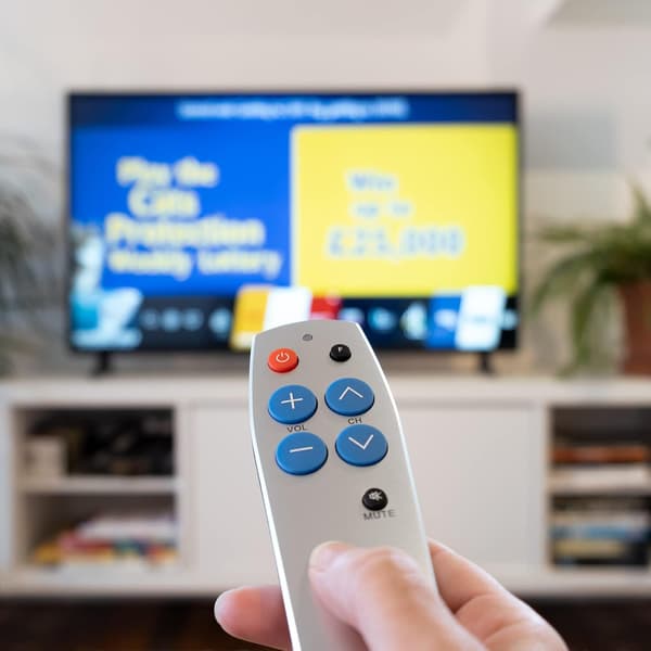 Big Button TV Remote Control - Easy to Use and Set Up - Universal - Basic TV Remote - Dementia Friendly Gifts