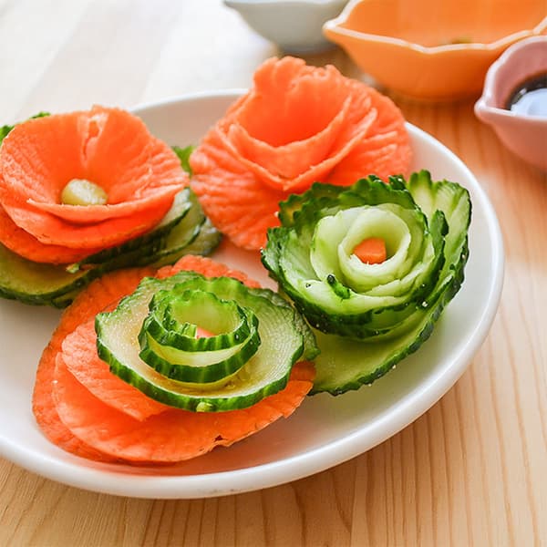 2 stk grønnsakskuttere, melon- og fruktchips, agurkkutter, reddikfargehakker