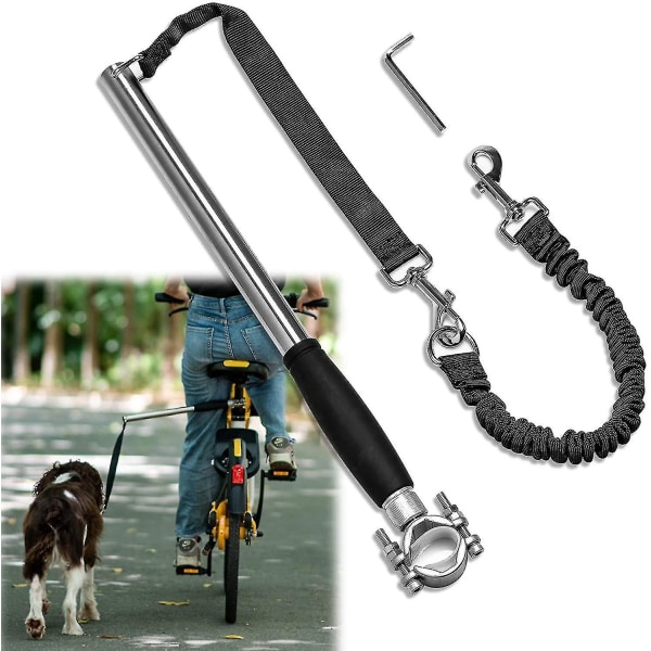 Optrækkelig hundecykelsnor, håndfri cykelsnor til kæledyrshunde