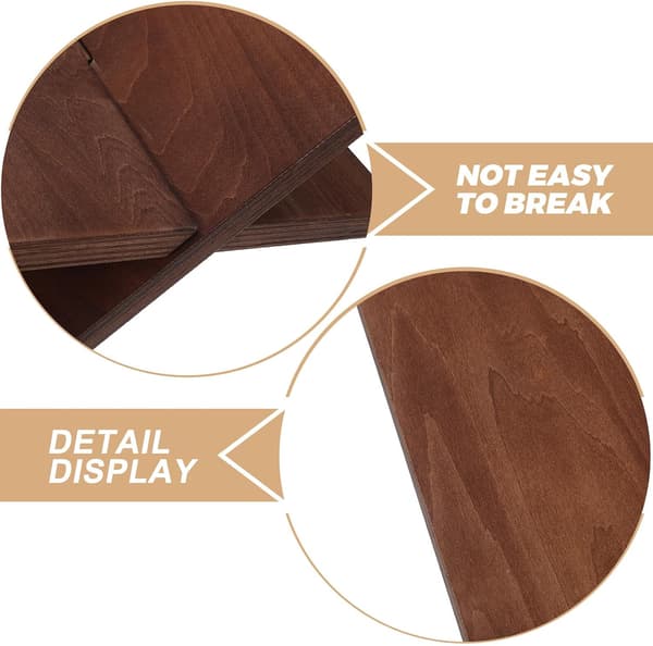 Solid Wood Bookshelf for Desk Display Cookbook Stand Reading Holder Magazine Rack Open Shelf