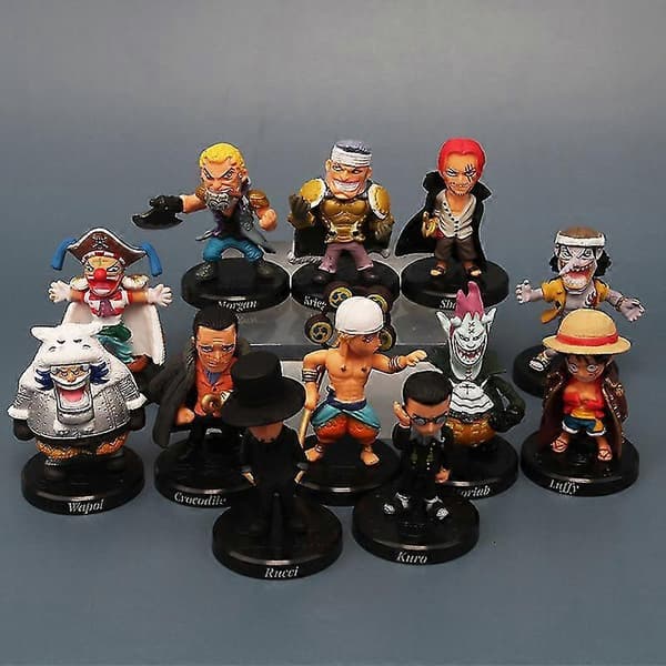 12 st/set Monkey D. Luffy Nami Boa Hancock Roronoa Zoro Actionfigurer Modellleksak