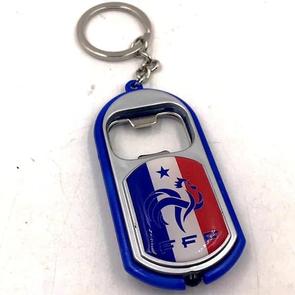 2 stk. Nøgleringe 2022 Fodbold Cup Fansouvenirs Frankrig Wit