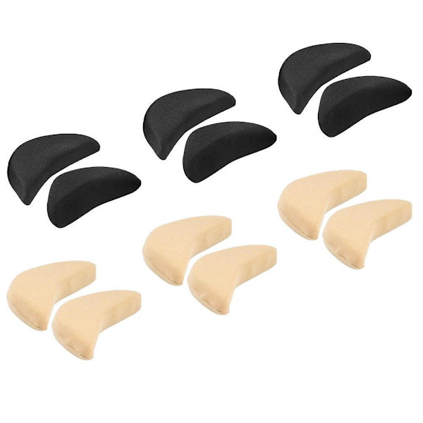 6 paria Kengän Kärkiosan Täyte Sieni Kenkäpehmusteet Sieni Etujalan Pehmusteet Uudelleenkäytettävä Kengän Täyte Sekalainen Väri 7x3,5cm