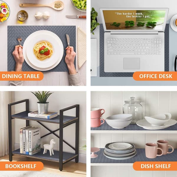 Shelf Liner for Kitchen Cabinets, Waterproof and Oil-Resistant Refrigerator Liners, Grey 30x150cm